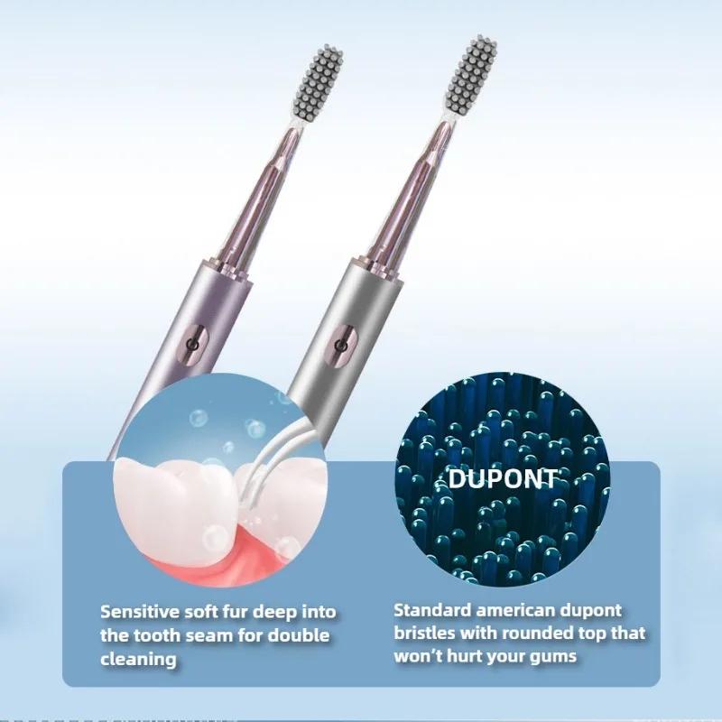 Elektrische Zahnbürste Weiche Borsten Mental Dünne Bürste Körper Speziell für Frauen Reine Weisheit Wasserdicht Erwachsener Zahnreiniger für Geschenke