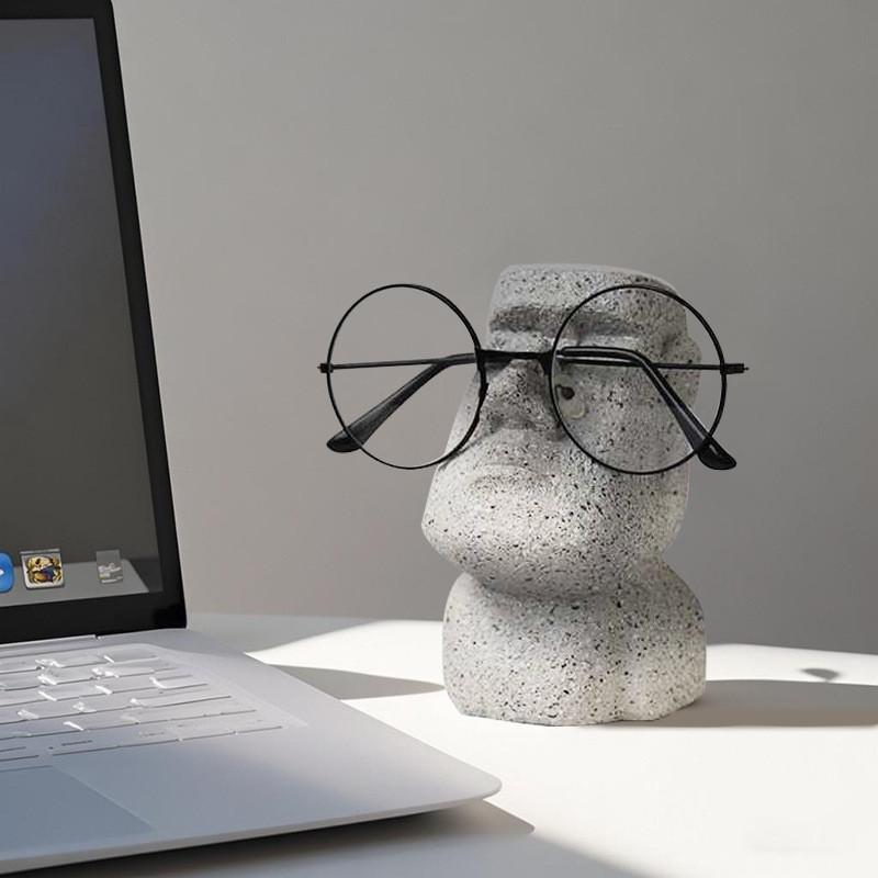Character Resin Glasses Shelf Organizer For Desk Decor Home Office Use