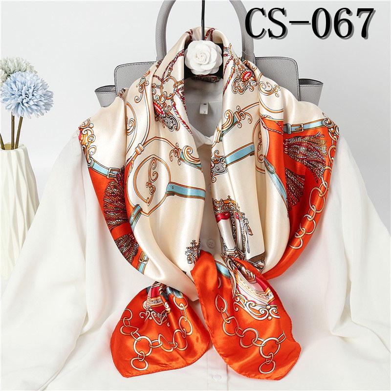 Women's Versatile Silk-Like Satin Scarf, Large Square Shawl for Spring & Autumn