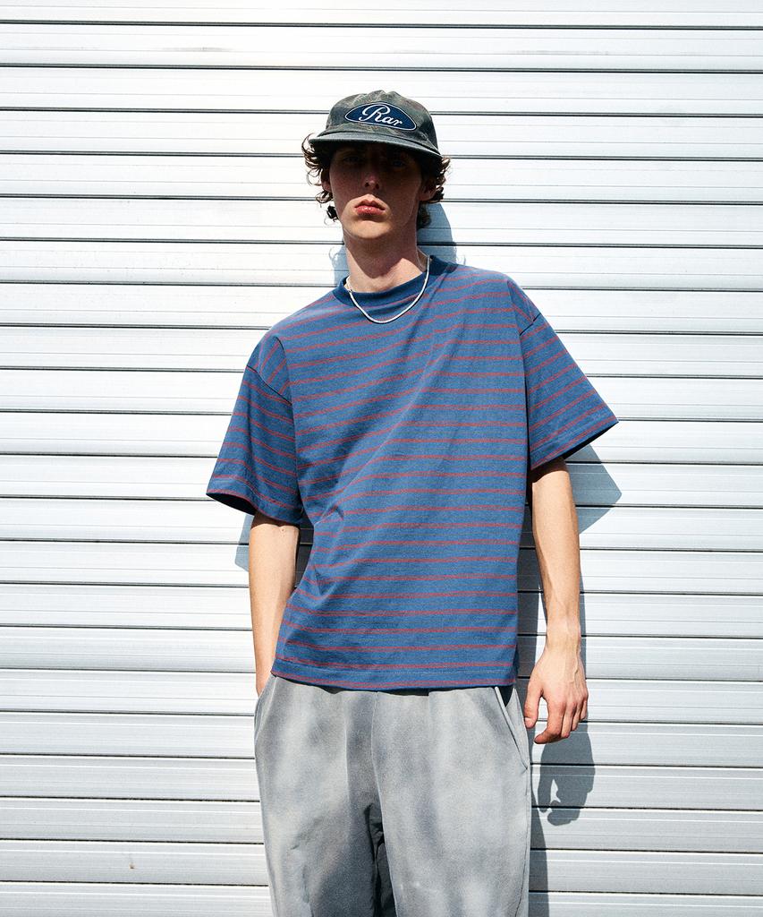 RAR Vintage Striped Border Tee_Navy