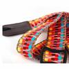 MUSIC FIRST Durable Rainbow Adjustable 100% Cotton & Genuine Leather Ukulele Strap Shoulder Strap Version 2.0