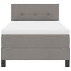 Box Spring Bed with Headboard Taupe 90 x 190 cm Fabric