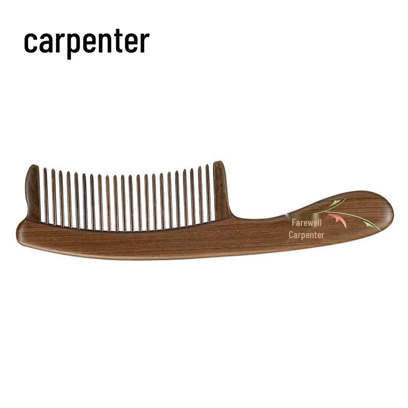 Tan Mujiang Kingwood Inlaid Wooden Comb Gift Set