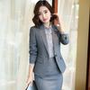 "Costum Profesional pentru Femei Toamnă/Iarnă cu Mânecă Lungă, Fustă și Pantaloni, pentru Muncă și Interviuri - Stil A1808"