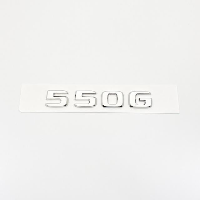 Lettere Argento Cromato 550G 4X4 850 550 D35 B40 D6S B63 Emblema per Mercedes Benz Brabus G Auto Parafango Bagagliaio Posteriore W464 Adesivo Logo