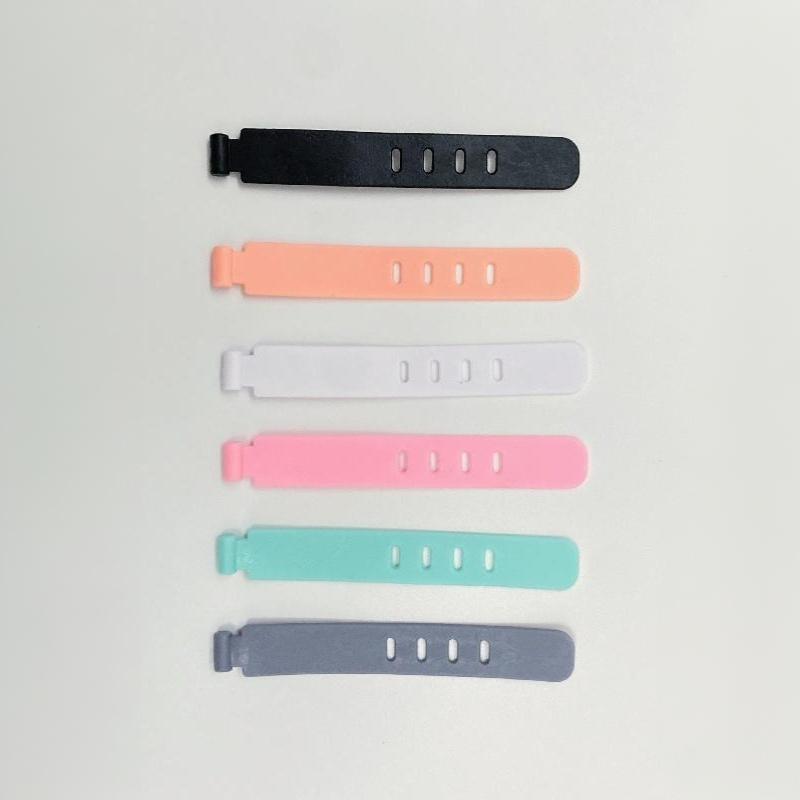 TPR Cable Organizer Straps 10 Pcs Reusable Adjustable Multi-Color Cord Ties for Headphones Chargers Small Electronics Home Use