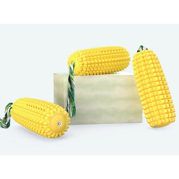 Periuță de dinți Dingdong Pet Dog Fire Corn Thread 5,5 x 14,7 cm, galbenă, 1 bucată