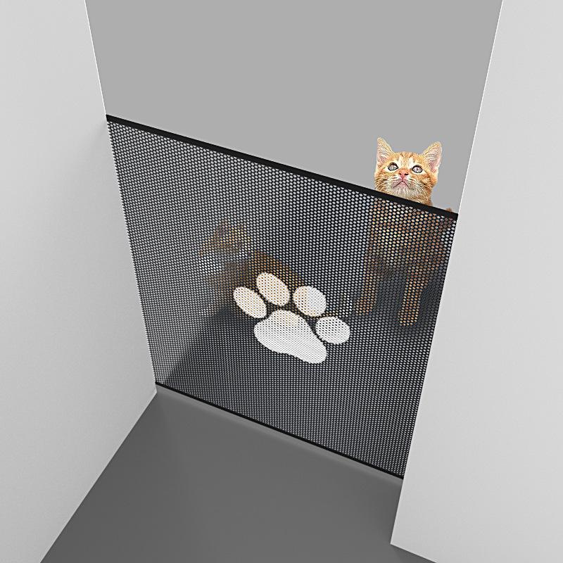 Retractable Anti-Cat Guardrail Door Bar - No-Drill Pet Barrier