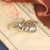 Vintage Brass Japanese Rhinoceros Beetle Insect Statue Crafts Tea Ornaments Old Bronze