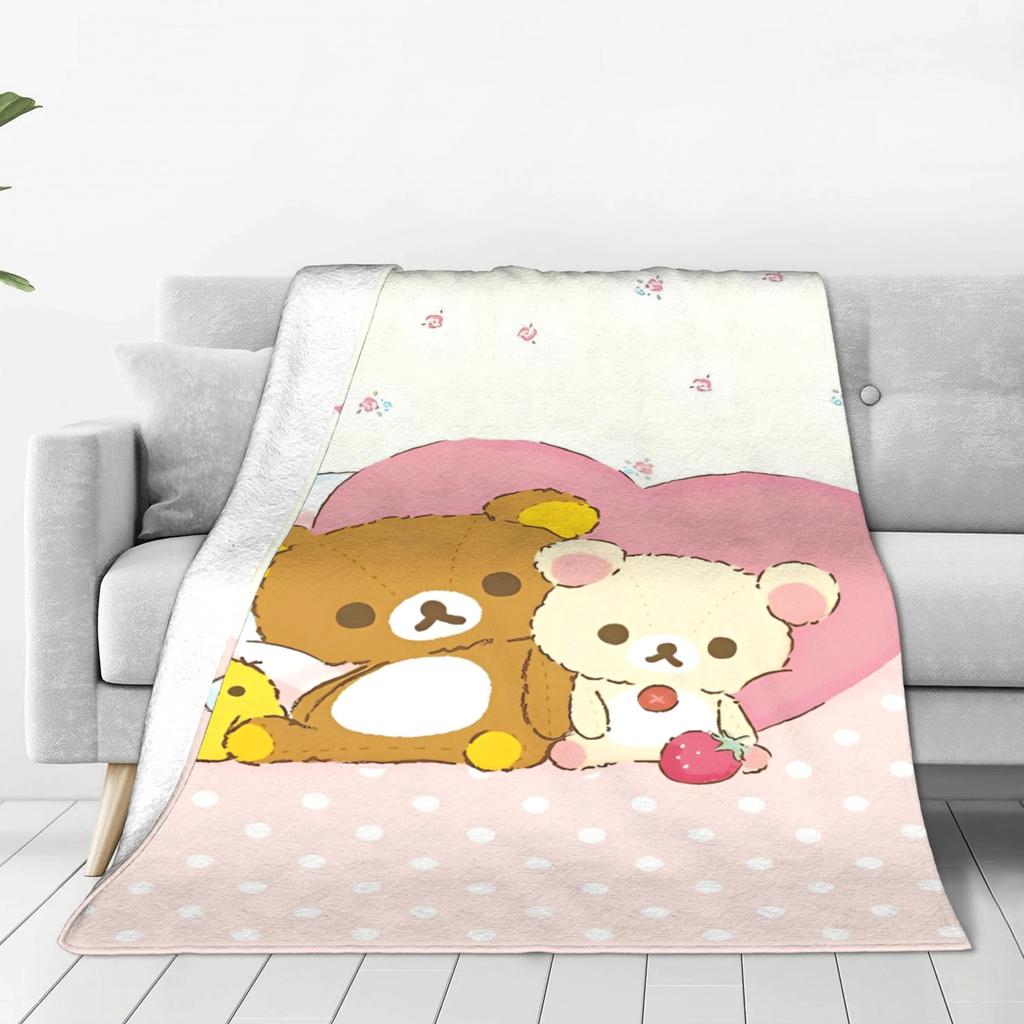 Rilakkuma Blanket Quality Soft  Throw Blanket Winter Children Bedroom Street Trend Bedspread