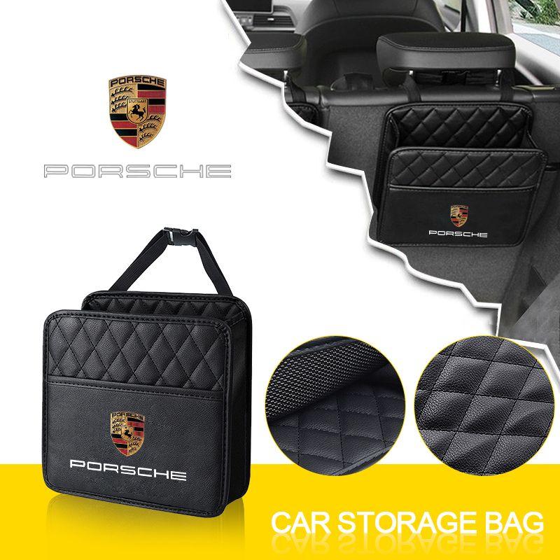 1 ks Úložná taška do auta Multifunkční úložná kapsa na zadní sedadlo Závěsná Pro Porsche 911 Cayenne Panamera Macan Boxster Carrera-GT 928 918-Spyder