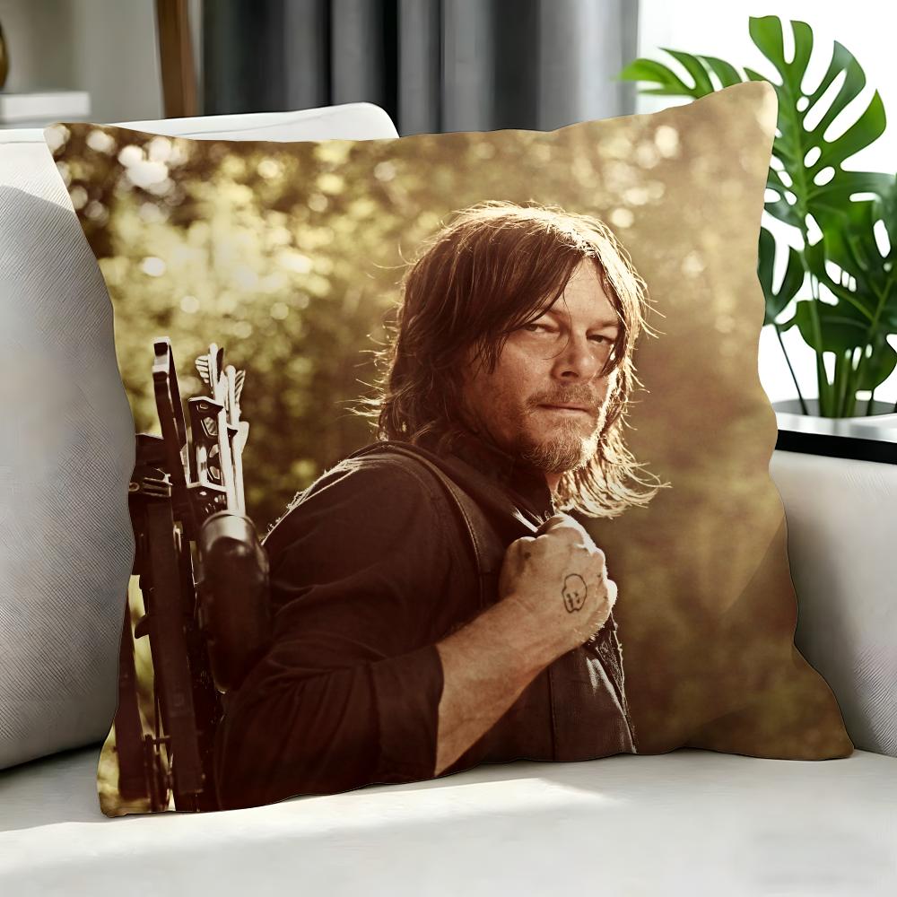 Actor Norman Reedus Cushion Cover Cushion Cover Set 4Pcs 50X50 45X45 40X40 Pillowcase Decorative Sofa Home Decor