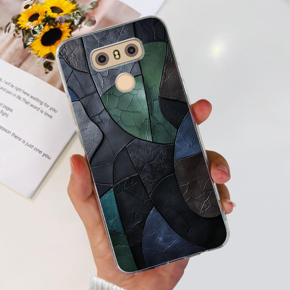 For LG G6 Plus Case LGM-G600K Phone Cases Popular Flower Soft Silicone Clear Protective Shell For LG G6 G 6 LG6 LGG6+ Back Cover