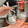Edelstahl Schlitzlöffel und Suppenkelle Set Rostbeständig Verdickter Griff für Heimküche Kochen Abtropfen