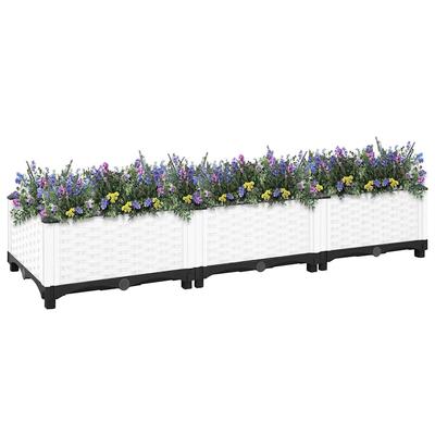 Raised Garden Bed 120 X 40 X 23 Cm Polypropylene