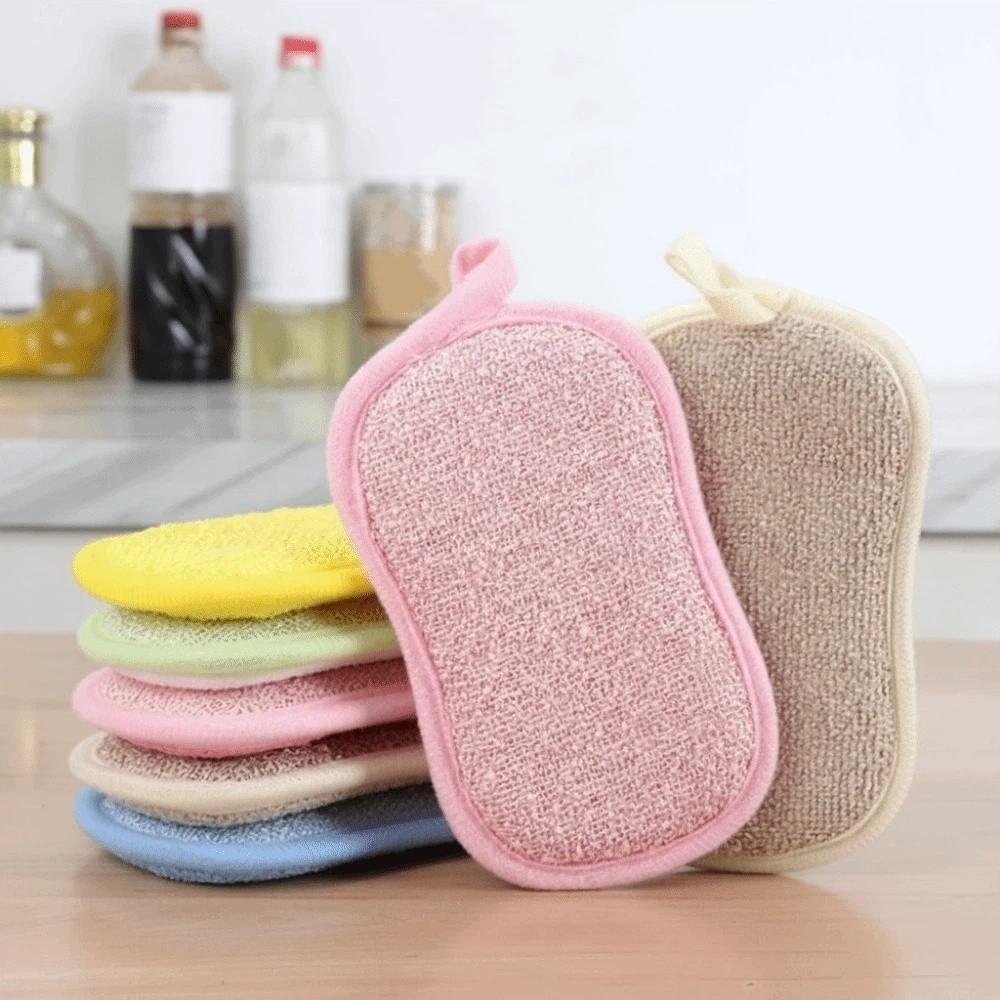 Doublesided Kitchen Cleaning Sponges Durable Scouring Pad Steel Wool Cleaning Cloth Scrubber