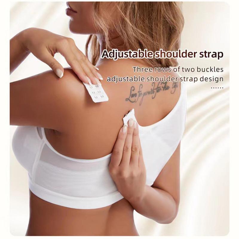 Przednie zapięcie korektor postawy podnieś biustonosz kobiety Push Up Cross Back bielizna odporna na wstrząsy sport wsparcie kamizelka fitness biustonosze S-5XL