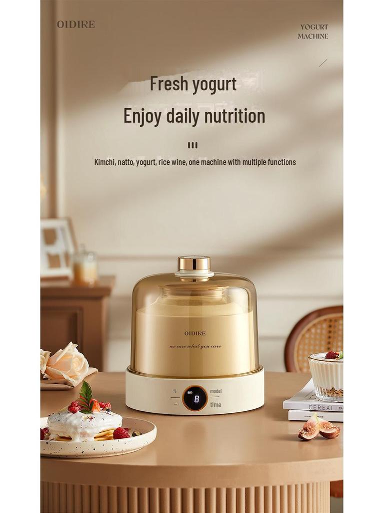 110V Intelligent Glass Yogurt Maker with Multi-Function, Automatic Temp Control, and Fermentation for Homemade Natto