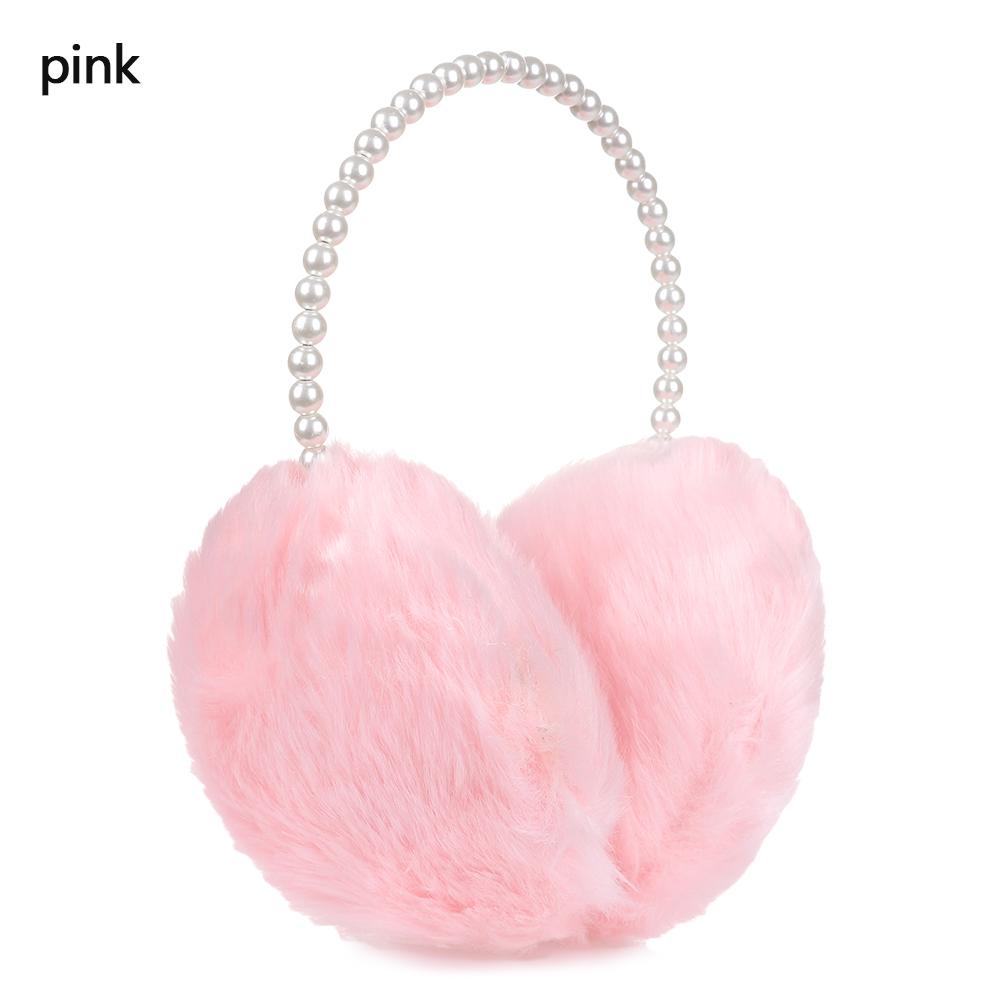 1pc Novelty Pearl Winter Earmuffs Women Fur Earmuff Ear Warmers Girls Imitation Rabbit Plush Warm Ear Muff Ear Hair Accessories