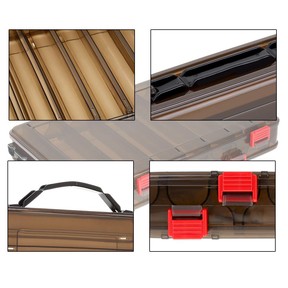 Outdoor Portable Fishing Tools 14 Compartments Plastic Fish Baits Box Lures Carrying Case