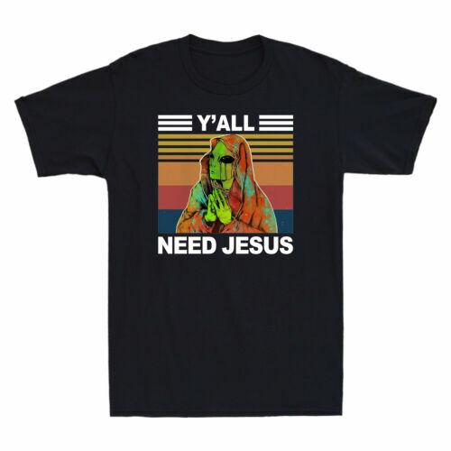 Y all Need Jesus Funny Alien Vintage Men s Cotton Short Sleeve T-Shirt Unisex T-Shirt XL