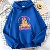 Funny Capybara Sweatshirt Cartoon Anime Hoodies Women Cute Anime Manga Hoody Long Sleeve Hoodies Female Sportwear Clothes Tops