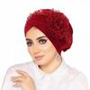 Pure Color Headscarf Hat With Floral Lace Design For Women Summer Winter Spring Fall