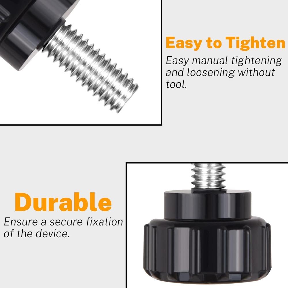 6/12 Stück M4x10mm Gewinde Rändelschraube Kohlenstoffstahl Klemmknöpfe Griff Rändelschraube Befestigung Rändelschraube Monitorschrauben
