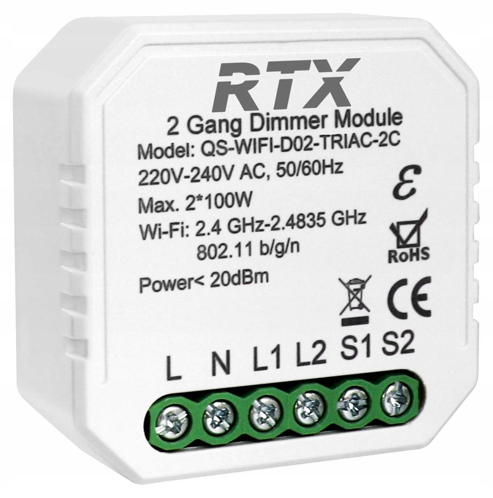 TUYA 2-Circuit WiFi In-Box Light Dimmer