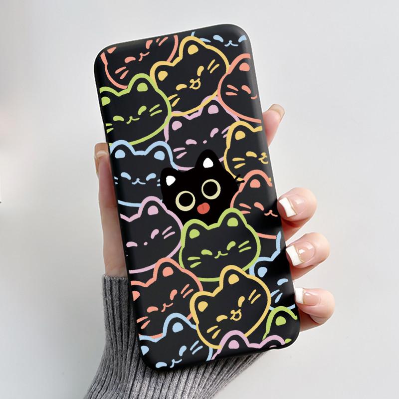 For Nokia 105 106 4G 2023 Case Cute Heart Rabbit Black Soft TPU Silicone Phone Cover For Nokia105 Nokia106 4G 2023 Bumper Coque