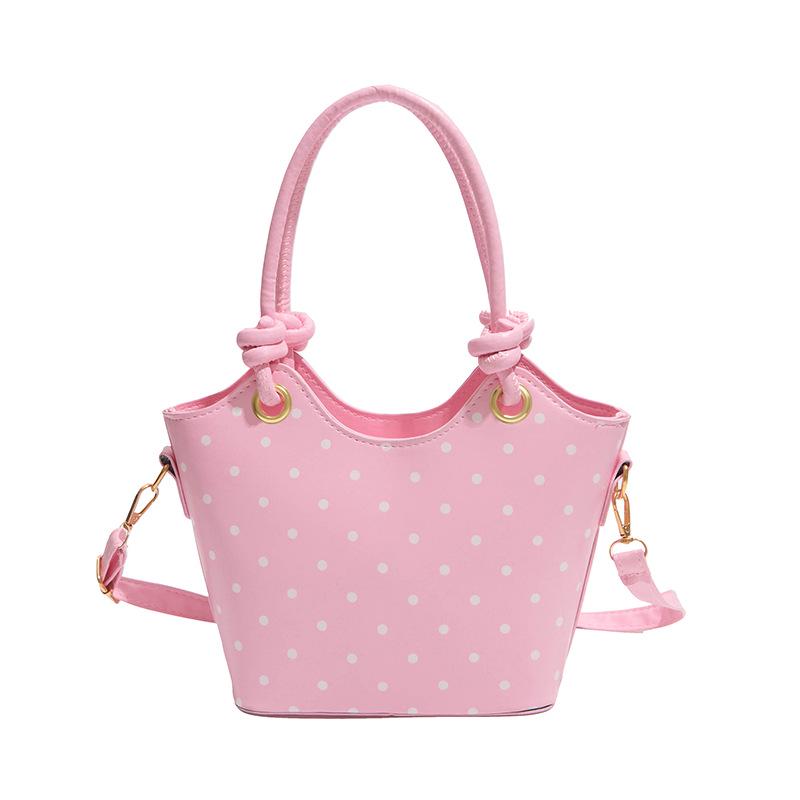 2026 Summer Women's Polka Dot Handbag: Exquisite Small Outing Shoulder Crossbody Bucket Bag