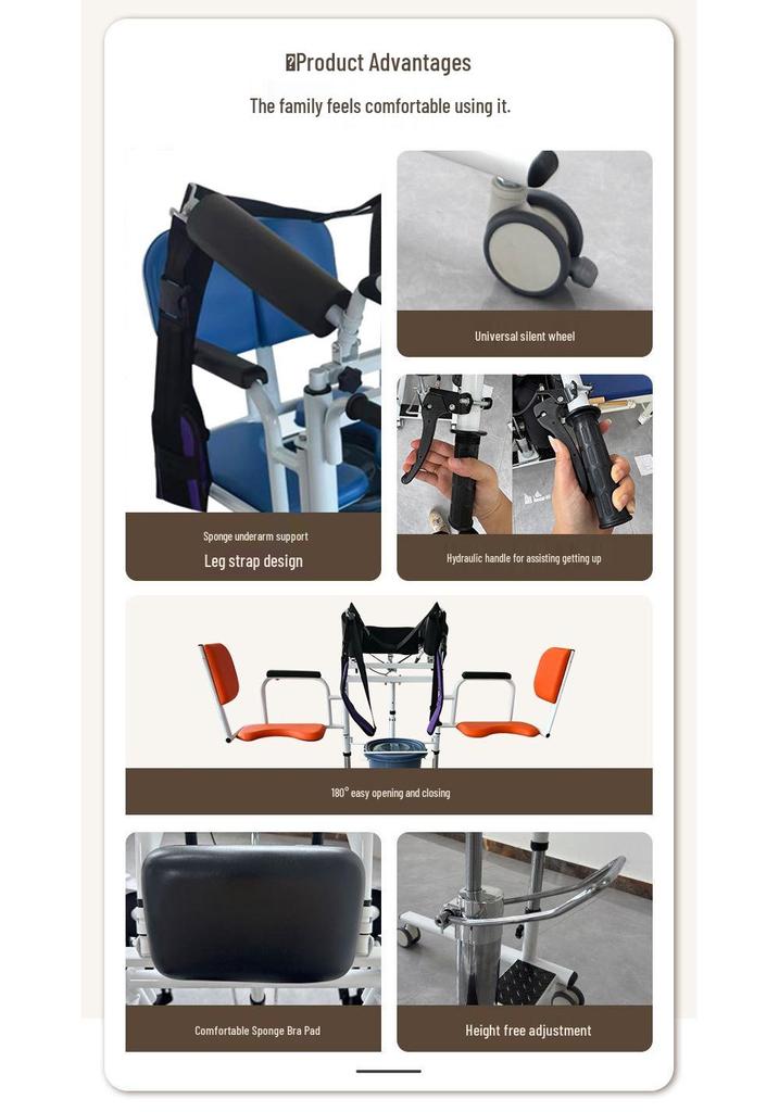 Multi-Functional Hydraulic Lifting Device for Assisted Elderly Transfer and Standing