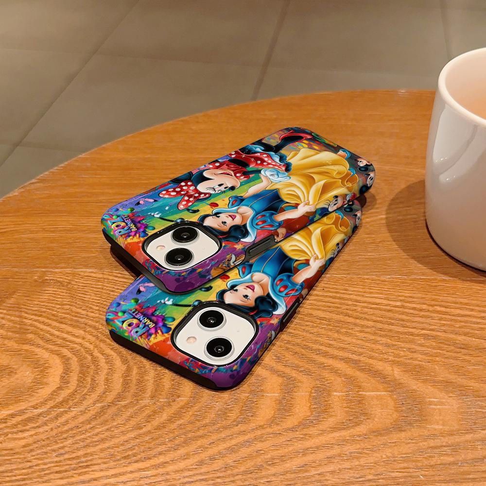 Disney phone case, double-layer protective cover, suitable for iPhone X/XS/SE/7/8/11/12/13/14/15/16/17 Pro Max Plus