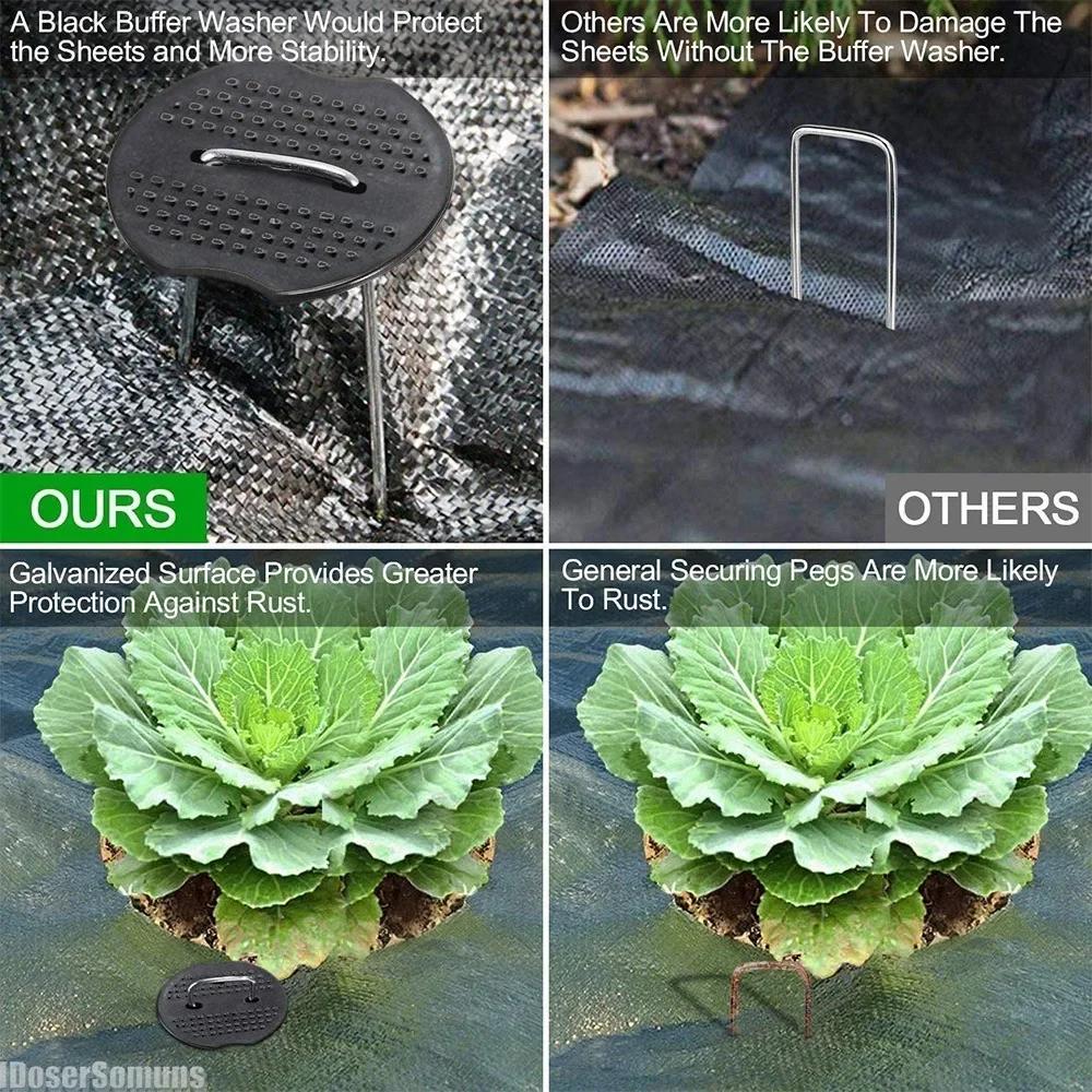 U-shaped Ground Pegs Garden Pegs Heavy Duty Metal Fixing Tools for Securing Weed Control Landscape Fabric Artificial Grass