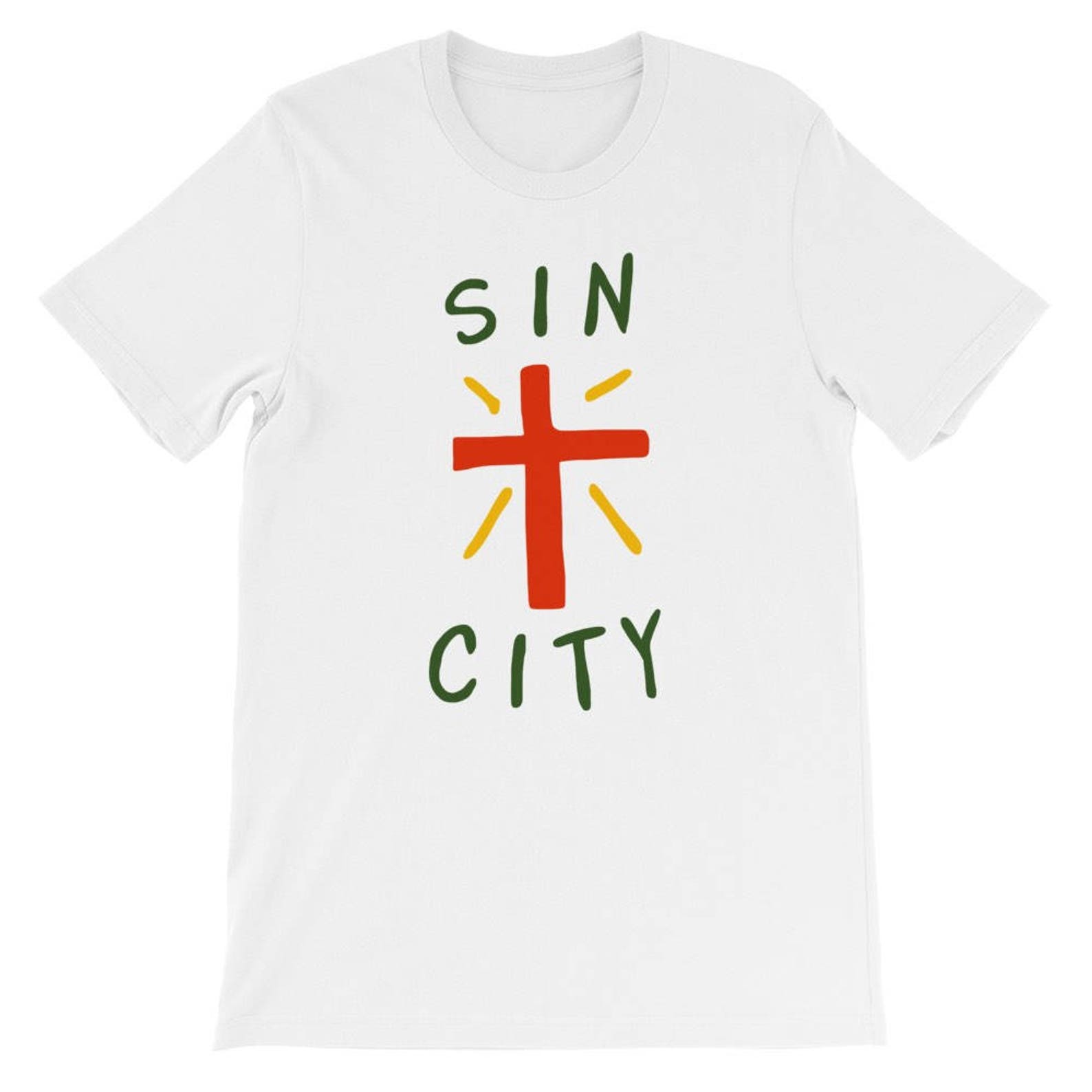 Sin City Cross Design T-shirt! Gram Parsons T-shirt! 70s T, American, Americana Gift, Flying Burritos, Joshua Tree Vibes, Folk Rock Present S