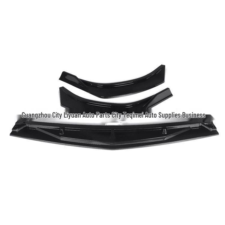10th Gen Hyundai Sonata Front Splitter: Glossy Black Carbon Fiber Texture, Bumper Guard, Anti-Collision