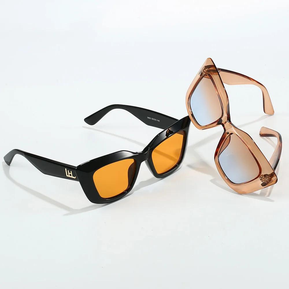Sexy Ladies Big Frame Cat Eye Sunglasses Women For Female Luxury Brand Designer Vintage Sunglasses Popular Eyeglasses Uv400