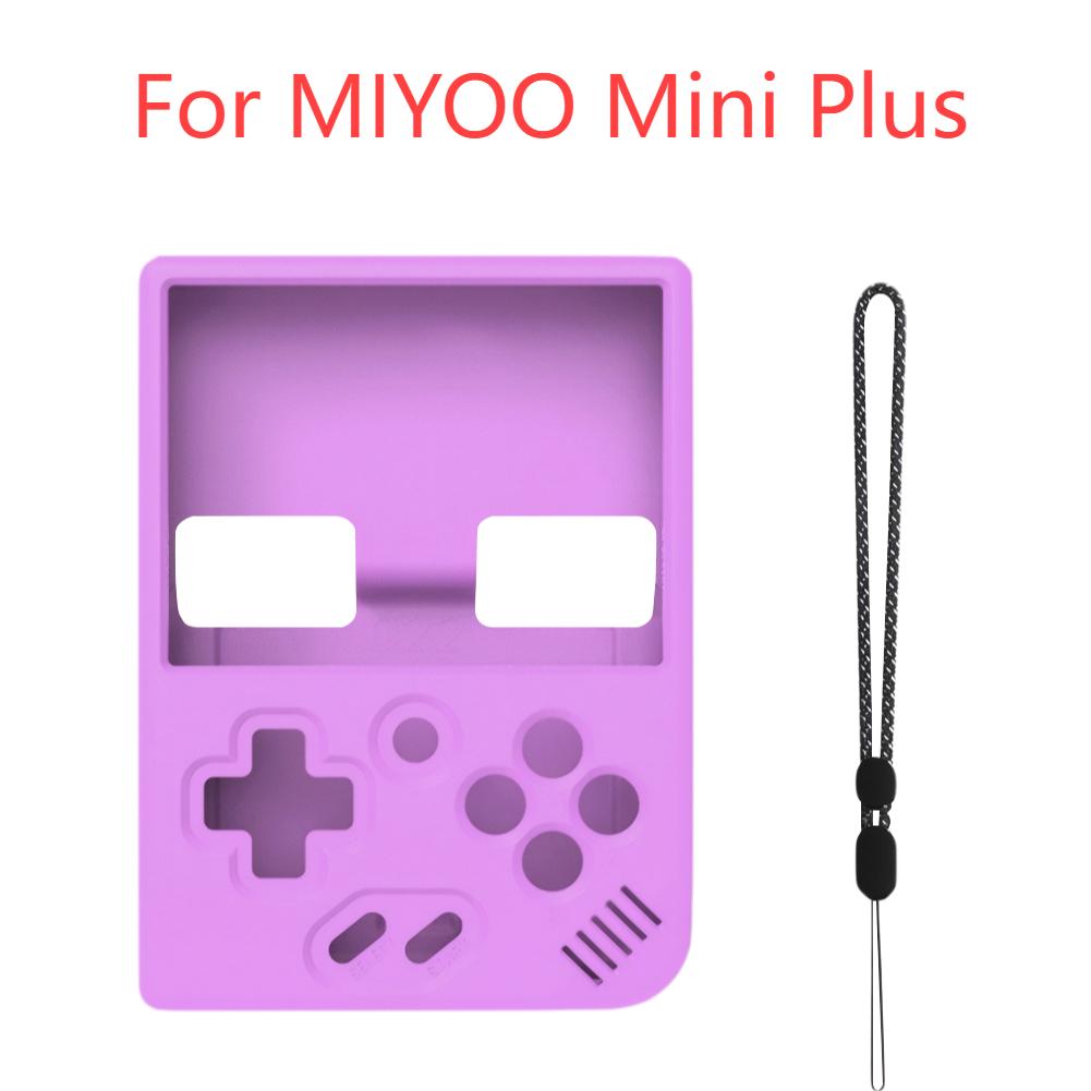 Protective Cover for MIYOO Mini Plus Game Console Silicone Case Gaming Console Sleeve Skin Anti-Slip with Lanyard for MIYOO Mini
