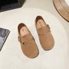 Big-headed lazy shoes Boken autumn ugly cute Boken shoes one-pedal women's 2025 retro new inner height-increasing Doudou shoes
