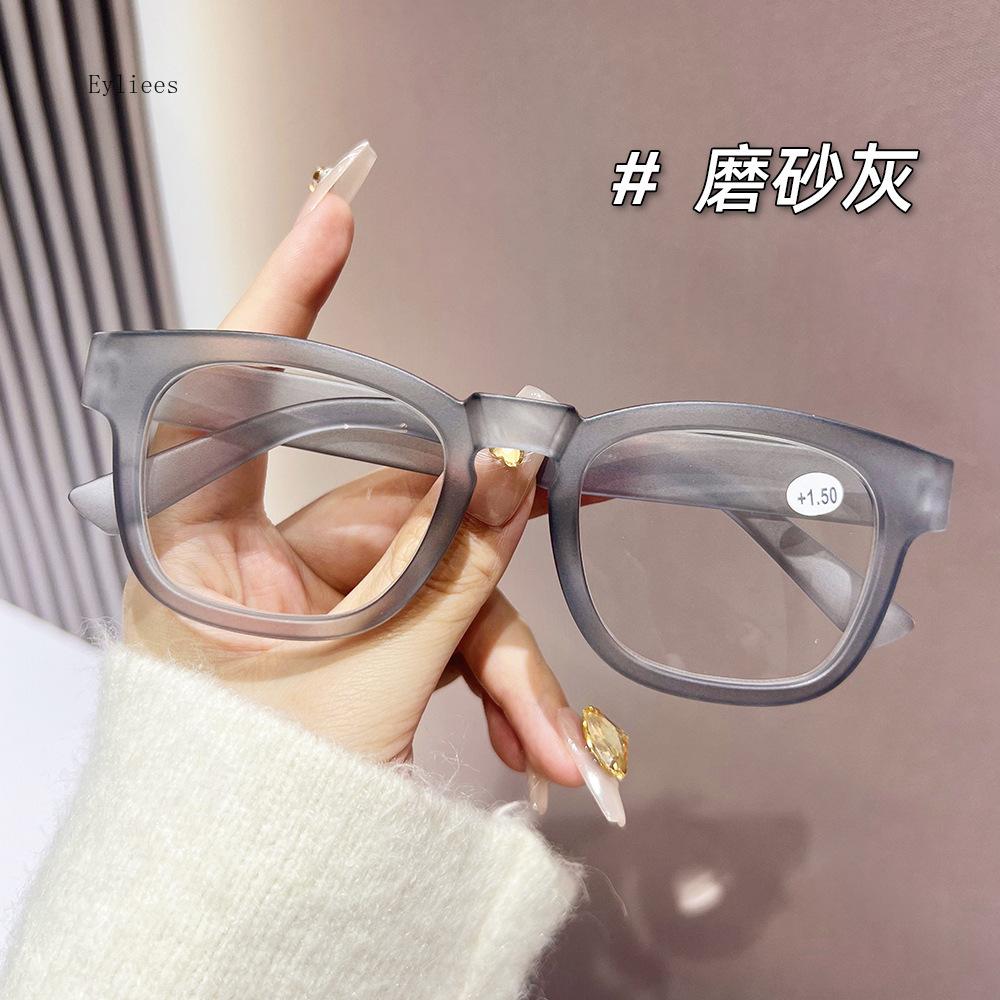 Women Men Hyperopia Eyeglasses Oversized Square Reading Glasses Prescription Diopter Eyewear +1.5 +2 +2.5 +3 +3.5 +4 gafas