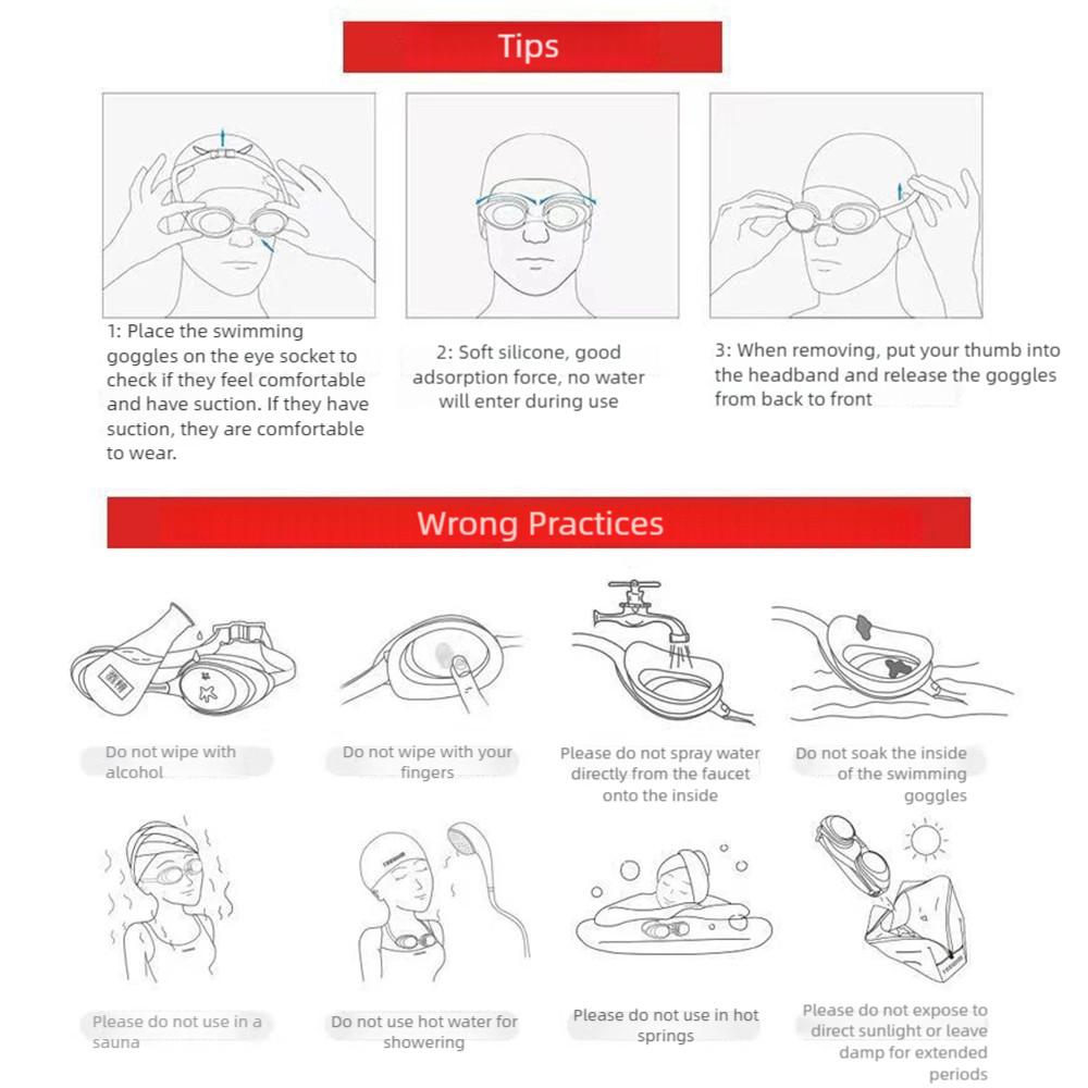 Anti Fog Swim Goggles Waterproof Swimming Glasses Adult Adjustable Professional Eye Protection Eyewear Water Sports Accessories
