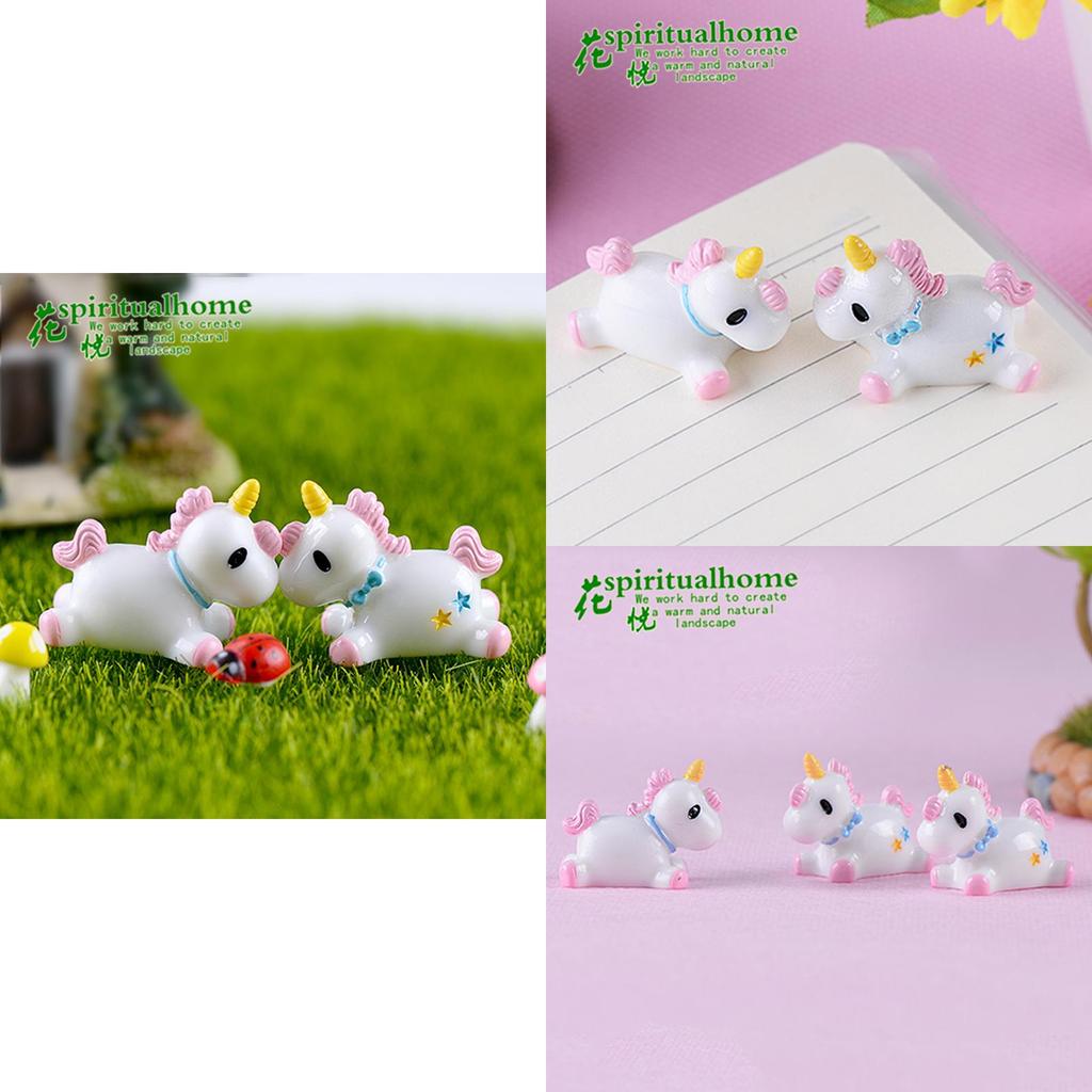 Adorable Unicorn Resin Creative Craftwork Miniature Decoration Figurine