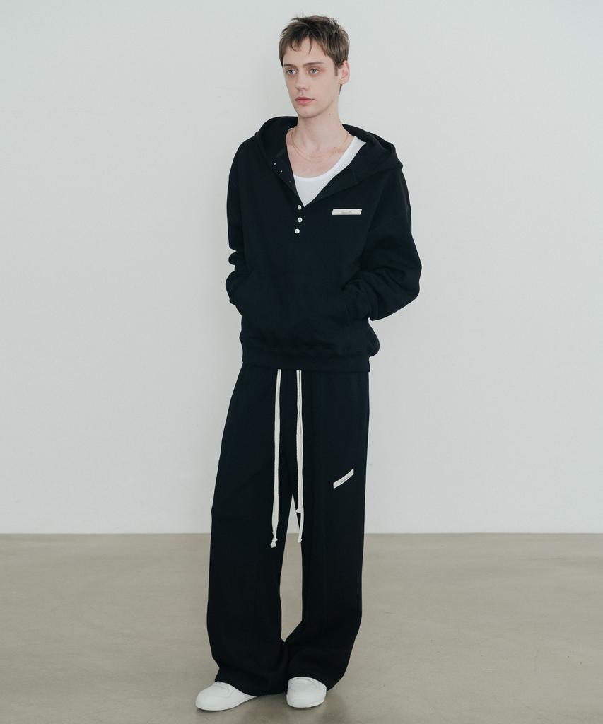 Tailor Cotton Sweat Hoodie Black