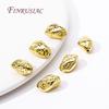 18K Gold Plated Irregular Stone Shape Spacer Beads Bracelet Beads High Quality Jewelry Making DIY Necklace Earrings Accessories