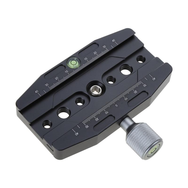 Camera Tripod Mount Adapter Aluminum Alloy 3/8 1/4 Screw Hole Quick Release Plate Clamp Base for DSLR Monopod Ballhead