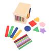 Wooden Shape Sorter Toy Early Learning Educational Color Shape Matching Cube for Toddlers