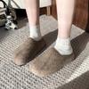 Fashion Autumn Design Women's Mules Slippers Platform Flats Outdoor Slides Fashion Slip On Woolen Fabric Shoes