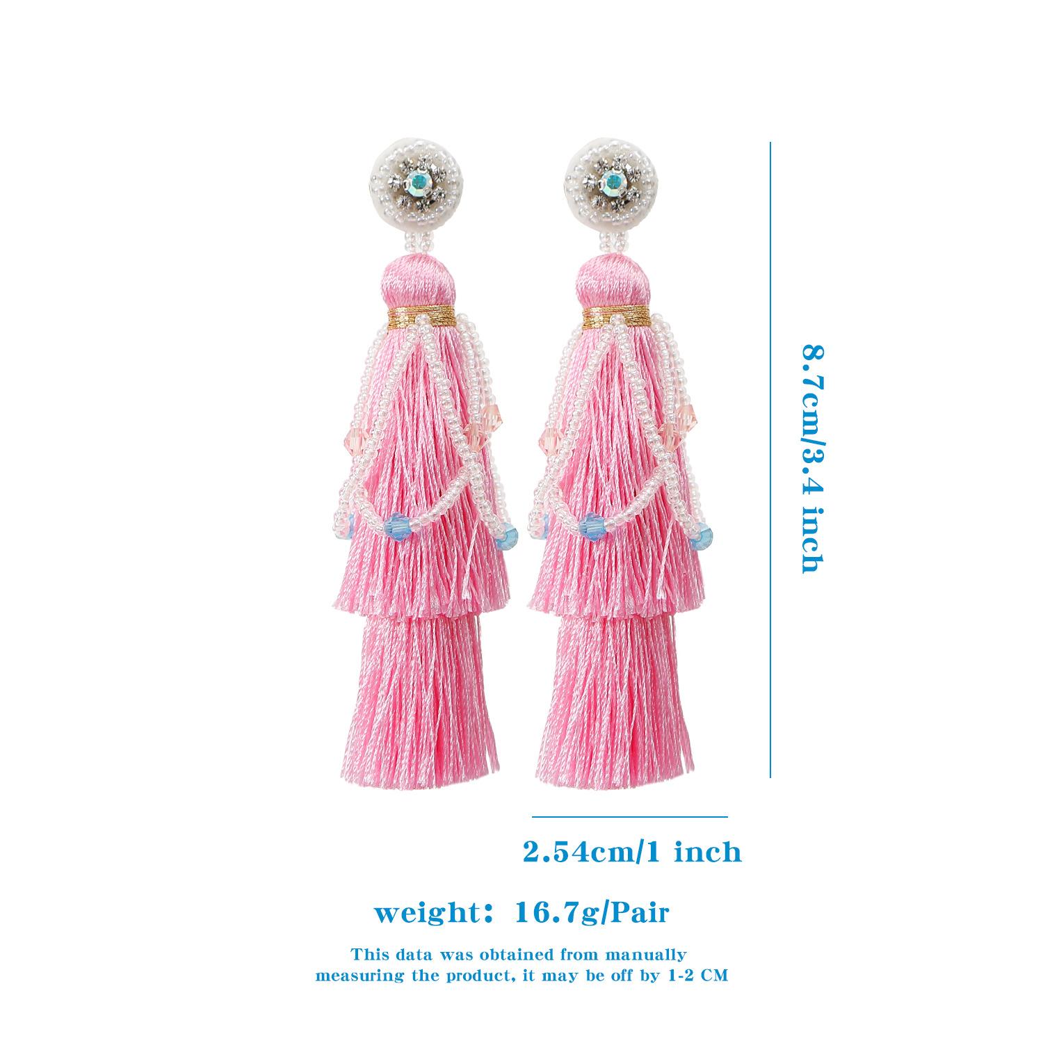 

2024 летние новые богемные серьги из бисера ручной работы для женщин, дорожные праздничные украшения