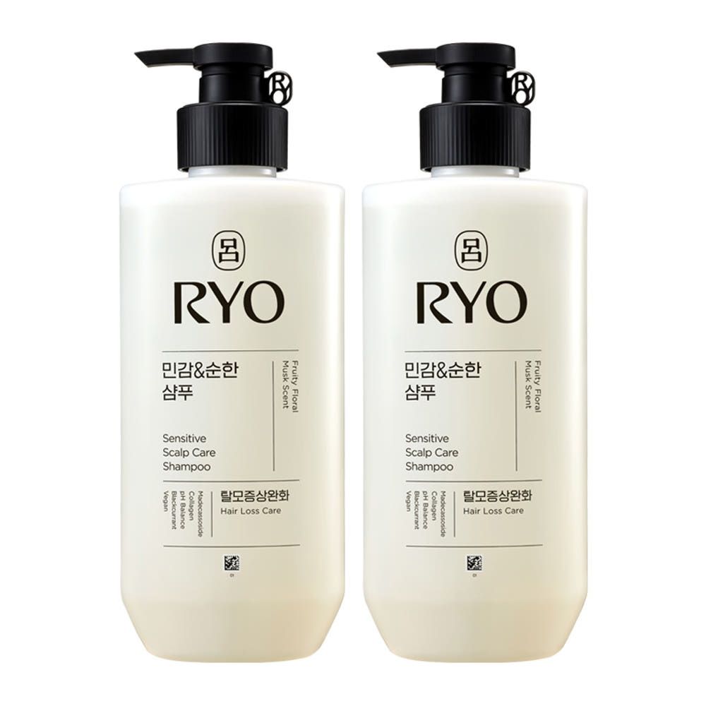 RYO Mild & Sensitive Scalp Care Shampoo 480ml 2-Pack
