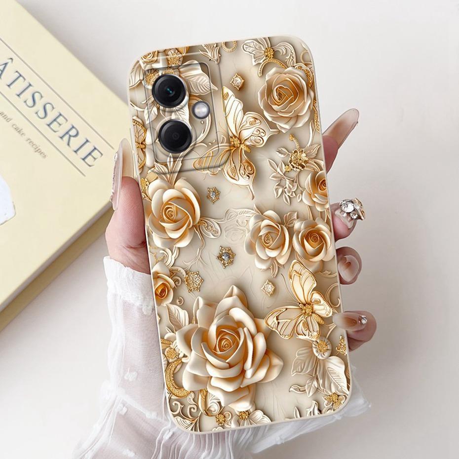 Beautiful Floral Phone Case For Xiaomi Redmi Note 12 5G Soft Silicone Shockproof Cases For Redmi Note 12 Pro Note12 5G Bumpers